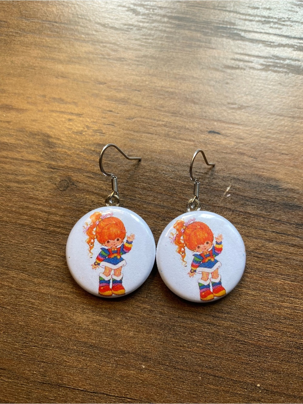 Rainbow Brite Earrings - Orange Character Design